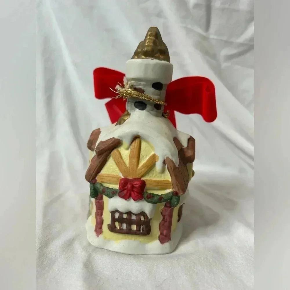 Christmas Hand painted Porcelain House dinner‎ bell